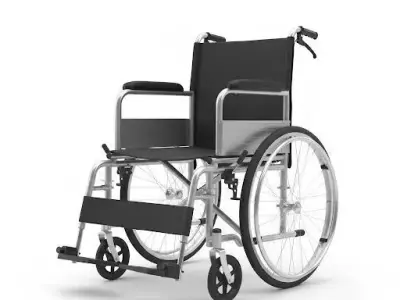 Wheelchair 3d model Ai Low-poly 3D model