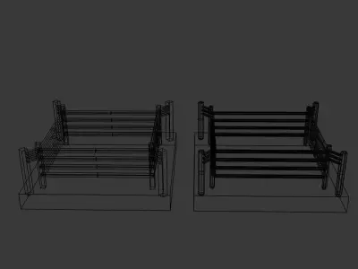  Low Poly Boxing Ring  Free low-poly 3D model
