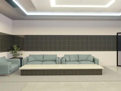 GALLERY SPACE - LOW POLY MODEL - WITH CLASSIC AND SCIFI STYLE Low-poly 3D model