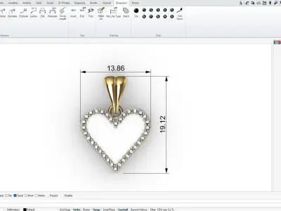 Heart Pendant 3D print model order