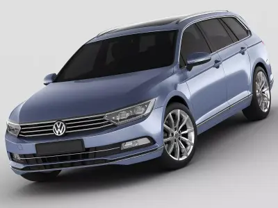 VW Passat Variant 2015 3D model