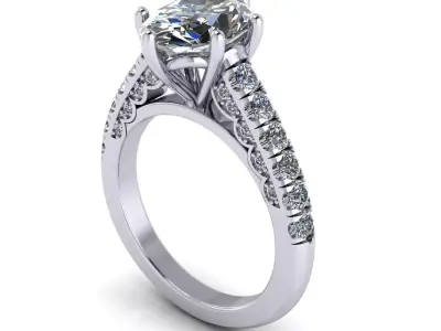 Pav Vintage Woman Wedding Ring  3D print model