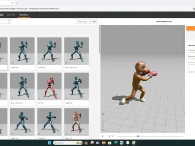 Boxing Cheetah Animal Animated Low-poly 3D model