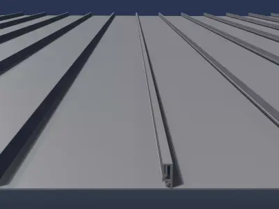 Metal sheet roofing 25O17 3D model