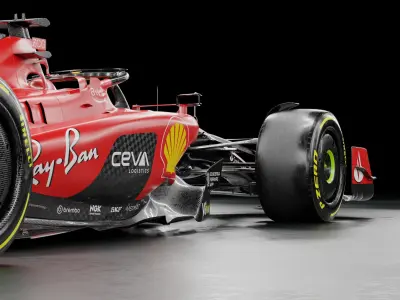 F1 2023 Ferrari  SF-23 Low-poly 3D model