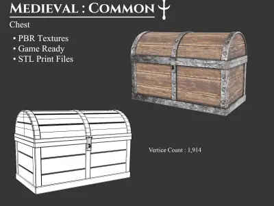 Medieval Collection Furniture Chests Pack