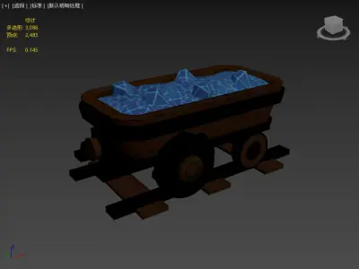 Stylish mining truck Low-poly 3D model