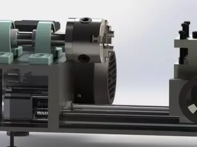Mini Lathe  3D CAD Model 3D model