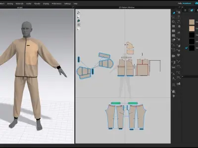 Male Sport Outfit Marvelous Designer project Free 3D model