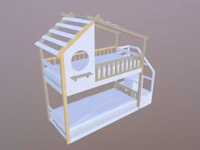 Kids  Bunk Bed 3D model