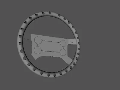 01 Volante 4 Bolas  Low-poly 3D model