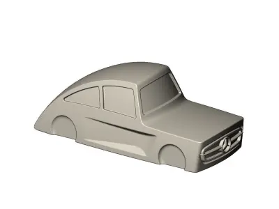 Side scroop Mercedes 300SL gullwing grille car sculpture decor 3D print model