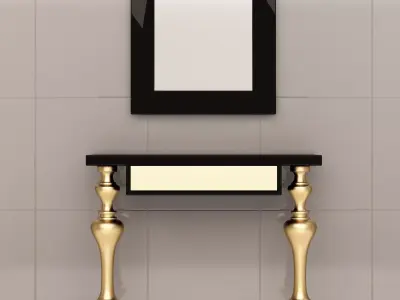 Luxury Console Table 02 3D model