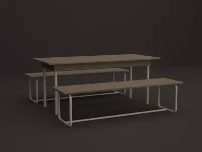picnic table Free 3D model
