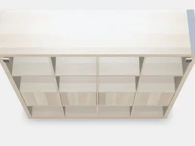 KALLAX Shelving unit with 4 inserts 20 Low-poly 3D model