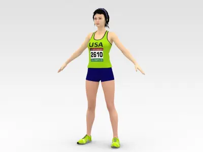 Athlete Runner 3D model
