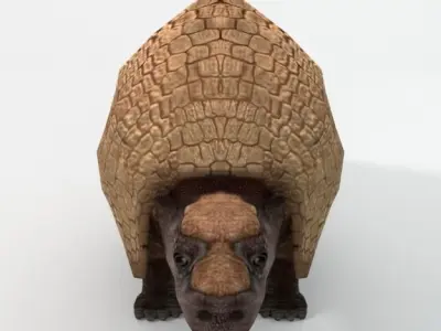Gliptodonte armadillo Low-poly 3D model