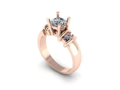 solitair ring  3D print model