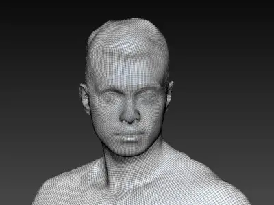 Athletic man in crossfit uniform 199 Low-poly 3D model