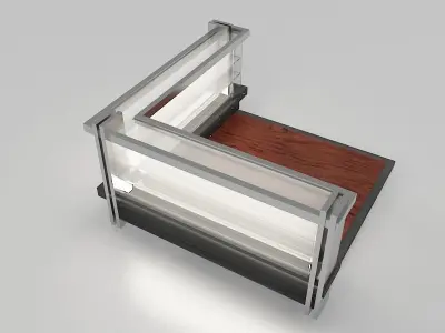  Kiosk Partition Booth a414c 3D model