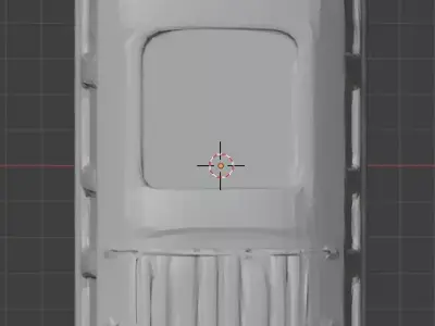 3D model of a 1950 Volkswagen Camper Van with open roof 3D print model