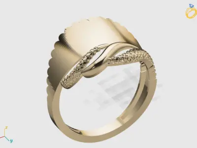 Women Plain Ring STL Models Womens Ring 3dmodels 3D print model 3D print model 55