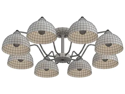 carissa-30172-8 six - light chrome ceiling light 3D model