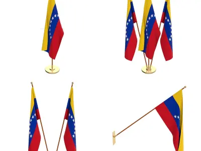 All South American Flag Packs 3D model