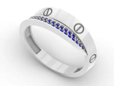 Jewelry Diamond Ring Model RG07 Free 3D print model