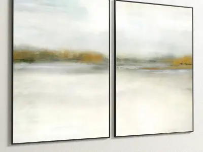 Plaster Two Photo Frame 119 Low-poly 3D model