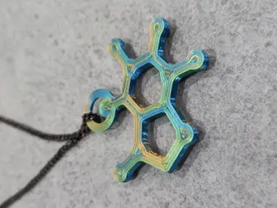 Caffeine Molecule 3D print model