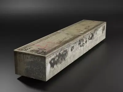 Small Skatepark Ramp 2 Low-poly 3D model