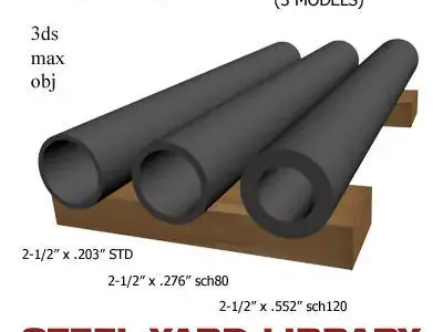 2-1 2in Pipe 3D model