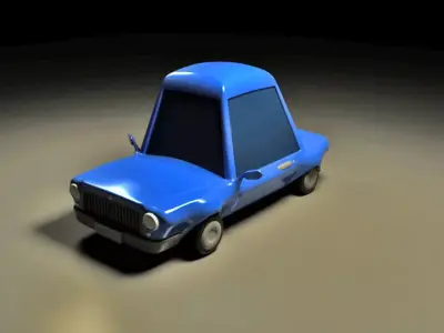 AS Cartoon Car Rigged for Maya 3D model