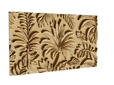 mural decor set wall panel 08 3D model