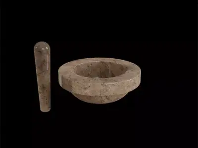 Matching Pestle muddy Low-poly 3D model