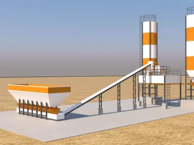 Concrete Plant 3D model