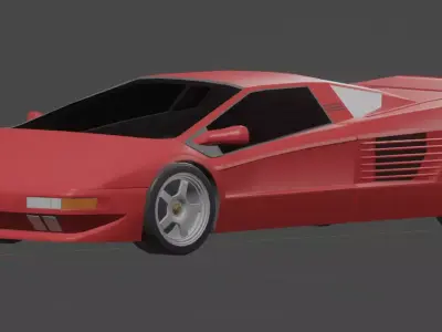 1991 Cizeta Moroder V16T Low-poly 3D model