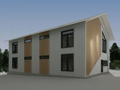 Office design Nordic House Style 3D model