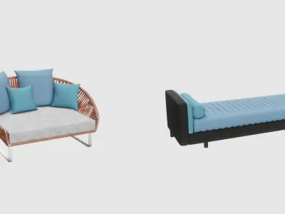Sofa Asset Pack 3D model