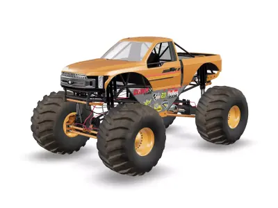 Monster Truck Bigfoot 3D model Low-poly 3D model