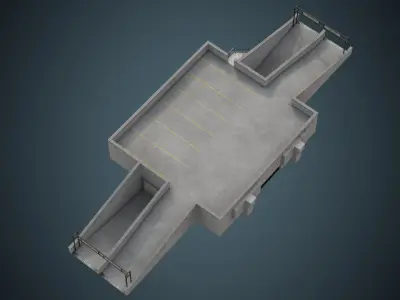 Entrance 2B Low-poly 3D model