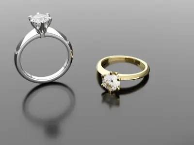 Gold Ring Tiffani 3D print Model 3D print model