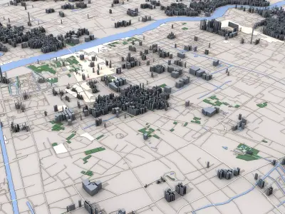 Shanghai City China  3D model