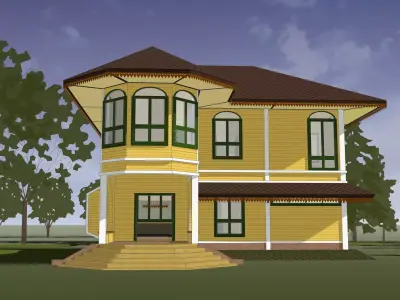 House in Colonial style 3D model