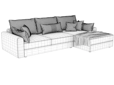 Modern corner sofa 3D model