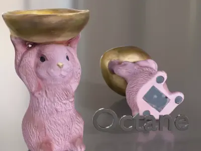 AZR Rabbit Figurine  Low-poly 3D model