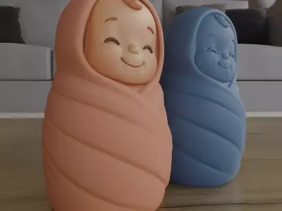 Cute Baby Jesus STL for Nursery or kids room Christmas Decor 3D print model