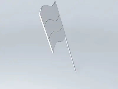 Yemen flag Free 3D model