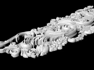 Central decor ornament for furniture 3D model 1055